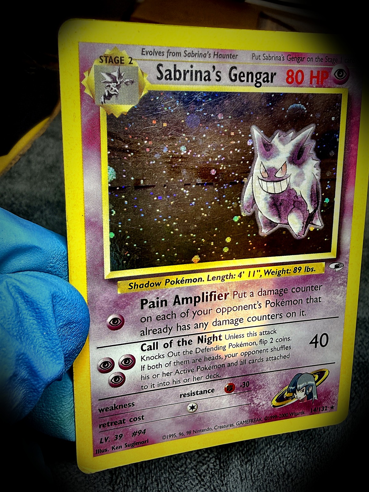 Card surface after polish